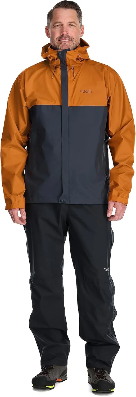 Rab Men's Downpour Eco Waterproof Breathable Jacket for Hiking & Climbing