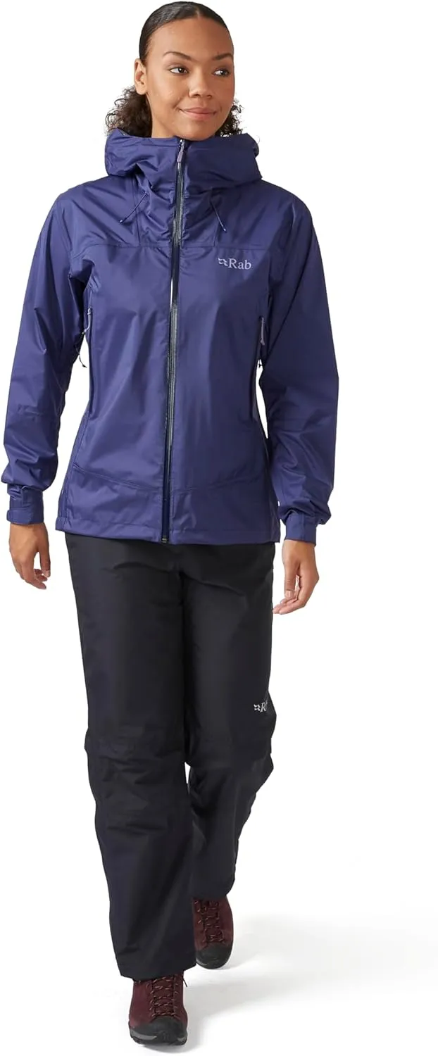 Rab Women's Downpour Plus 2.0 Waterproof Breathable Jacket for Hiking & Climbing