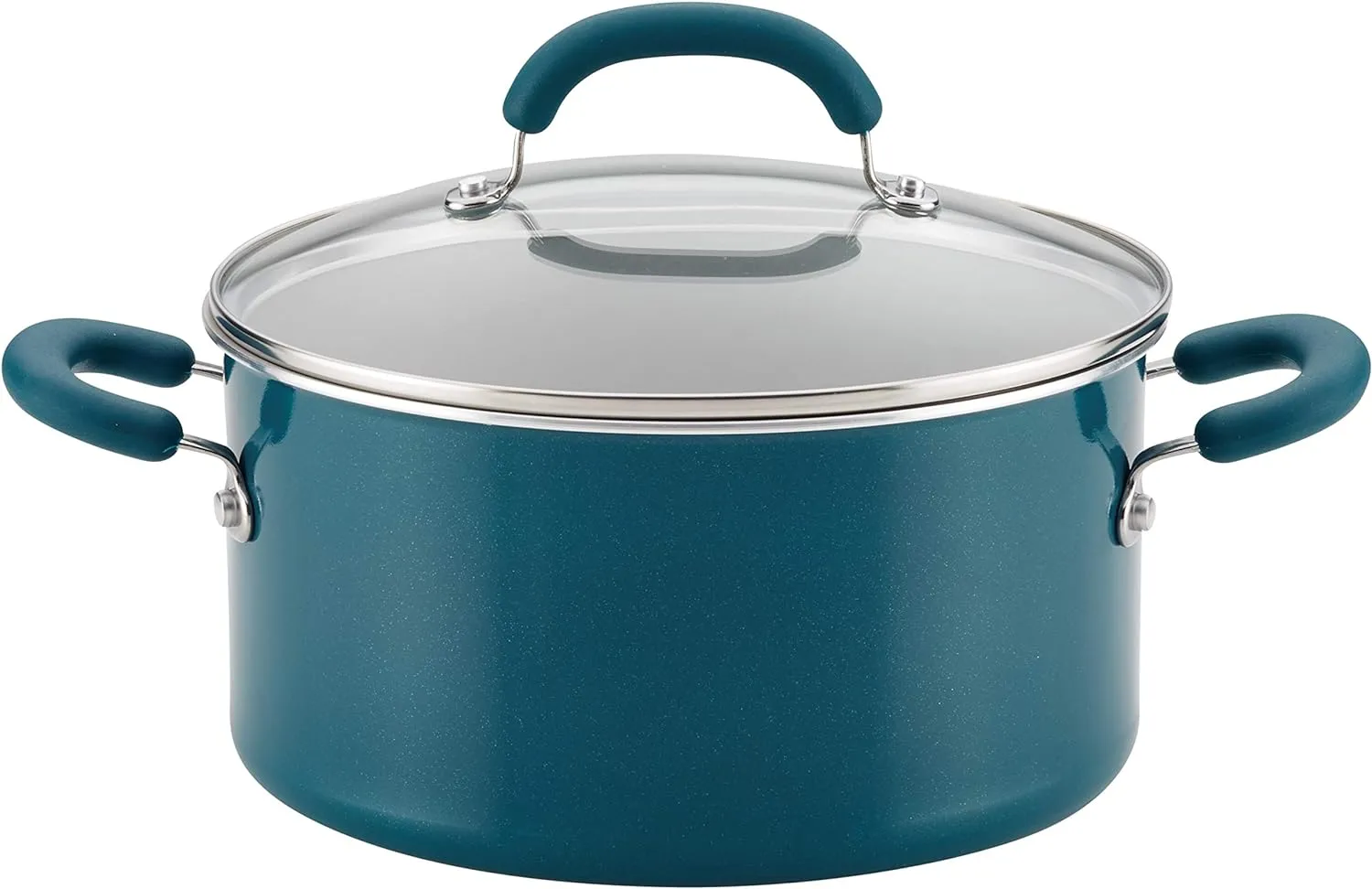 Rachael Ray Create Delicious Nonstick Stock Pot/Stockpot with Lid - 6 Quart, Blue