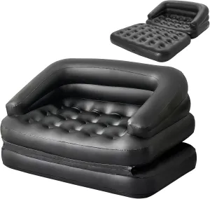 RAPTAVIS Inflatable Sofa Bed for Camping, Pool Float Couch Outdoor Mattress Bed with Armrest, Full Size