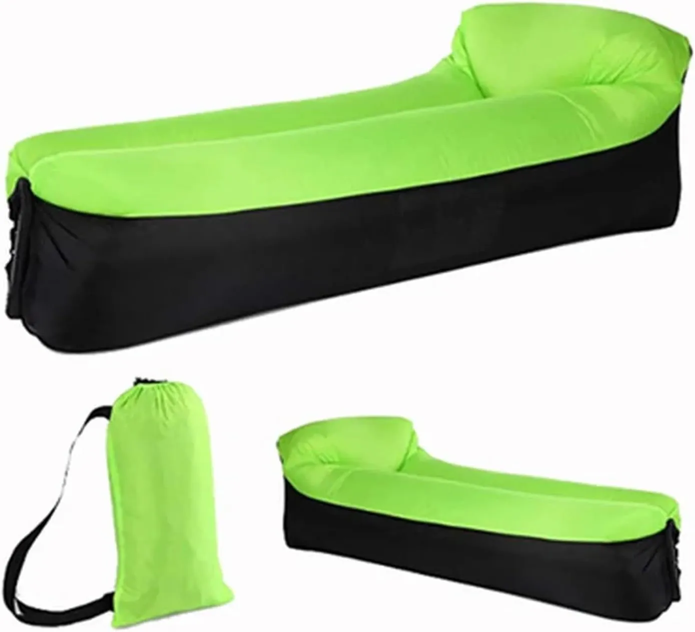 Recliner Inflatable Sofa Bag Camping Lazy Sleeping Bags Air Bed Adult Beach Lounge Chair Folding Camping Sleeping Bag Portable (Color : Rose)