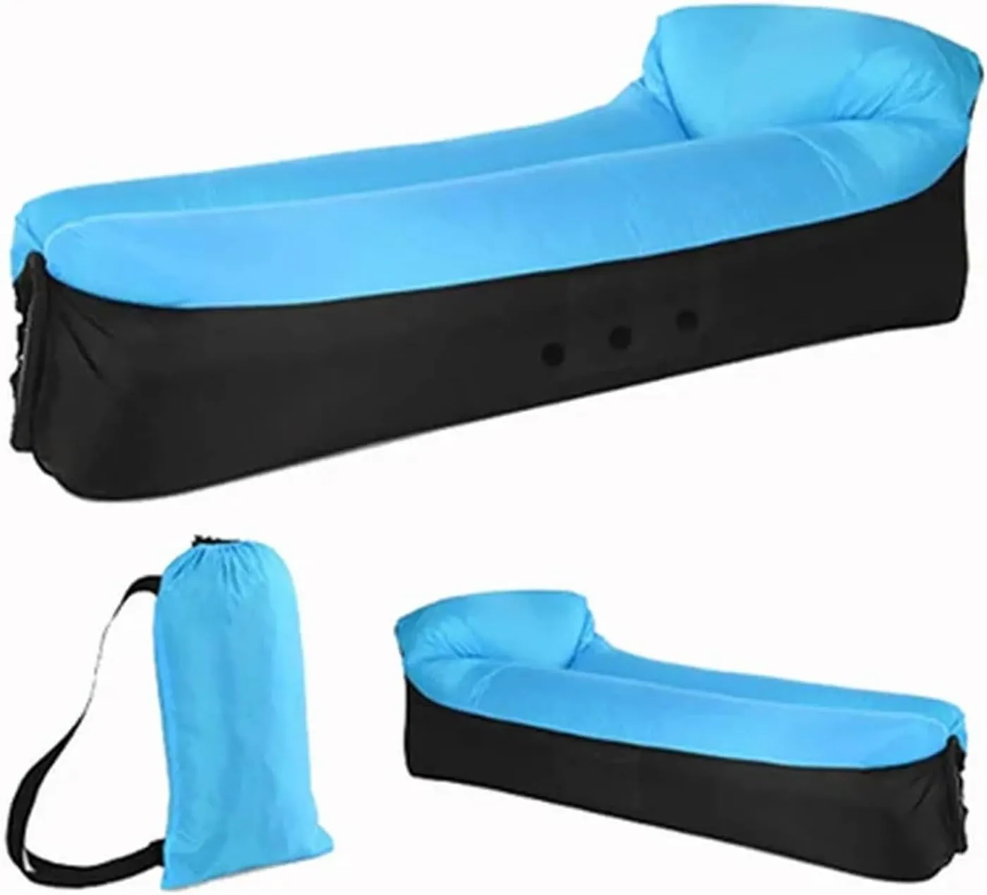 Recliner Inflatable Sofa Bag Camping Lazy Sleeping Bags Air Bed Adult Beach Lounge Chair Folding Camping Sleeping Bag Portable (Color : Rose)