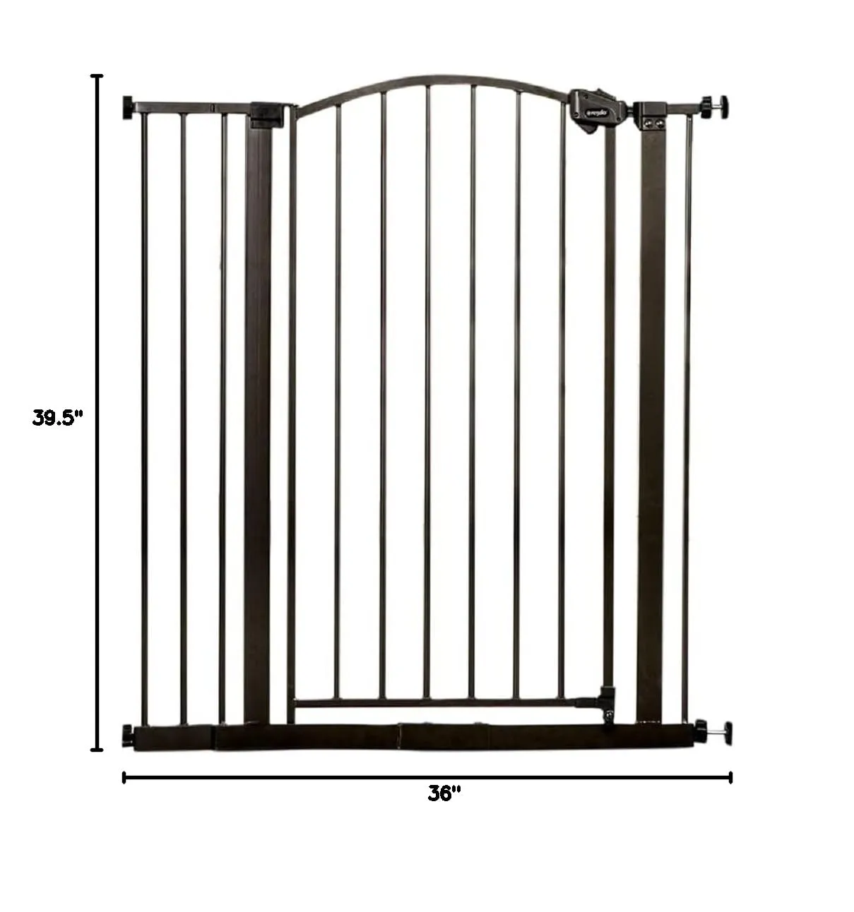 Regalo Home Accents Extra Tall Gate, Includes Two 4-Inch Extension Kit, Extends to 39.5", Includes 4 Pack Pressure Mount Kit and 4 Pack Wall Mount Kit, Bronze
