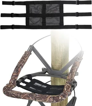 Replacement Treestand Seat Universal Tree Stand Seat Saddle Hunting Accessories 16"X12" Breathable Mesh Climbing Treestands Seats with Adjustable Strap