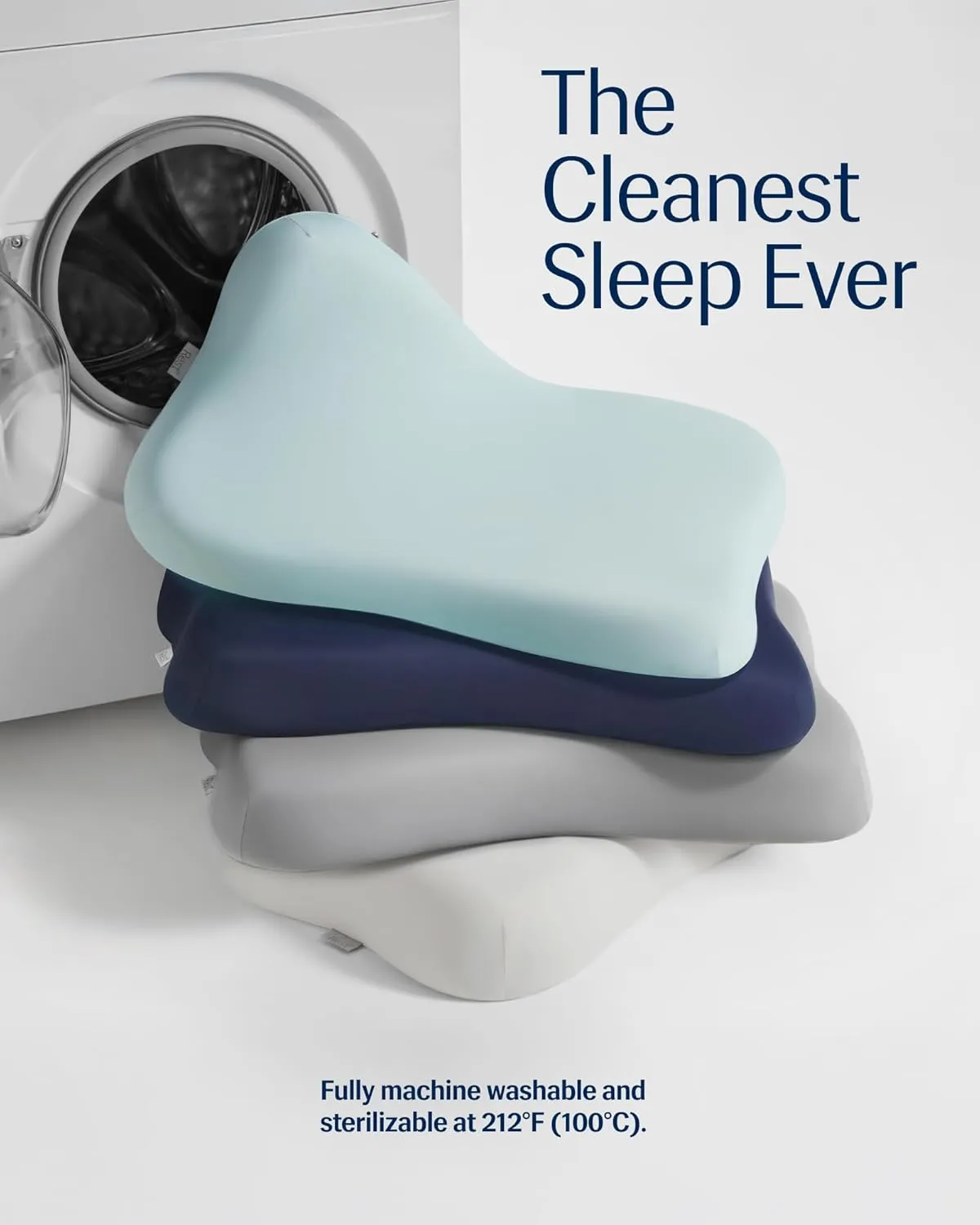 REST® Evercool® Cooling Pillow, Instant Cool-to-Touch Shell Fabric & Breathable Silicone Sponge Core for All-Night Temperature Regulation & Ergonomic Support, Medium Height, Light Blue