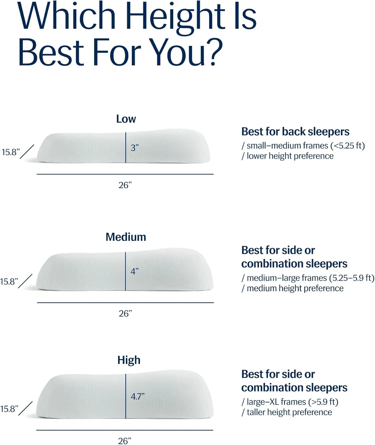 REST® Evercool® Cooling Pillow, Instant Cool-to-Touch Shell Fabric & Breathable Silicone Sponge Core for All-Night Temperature Regulation & Ergonomic Support, Medium Height, Light Blue