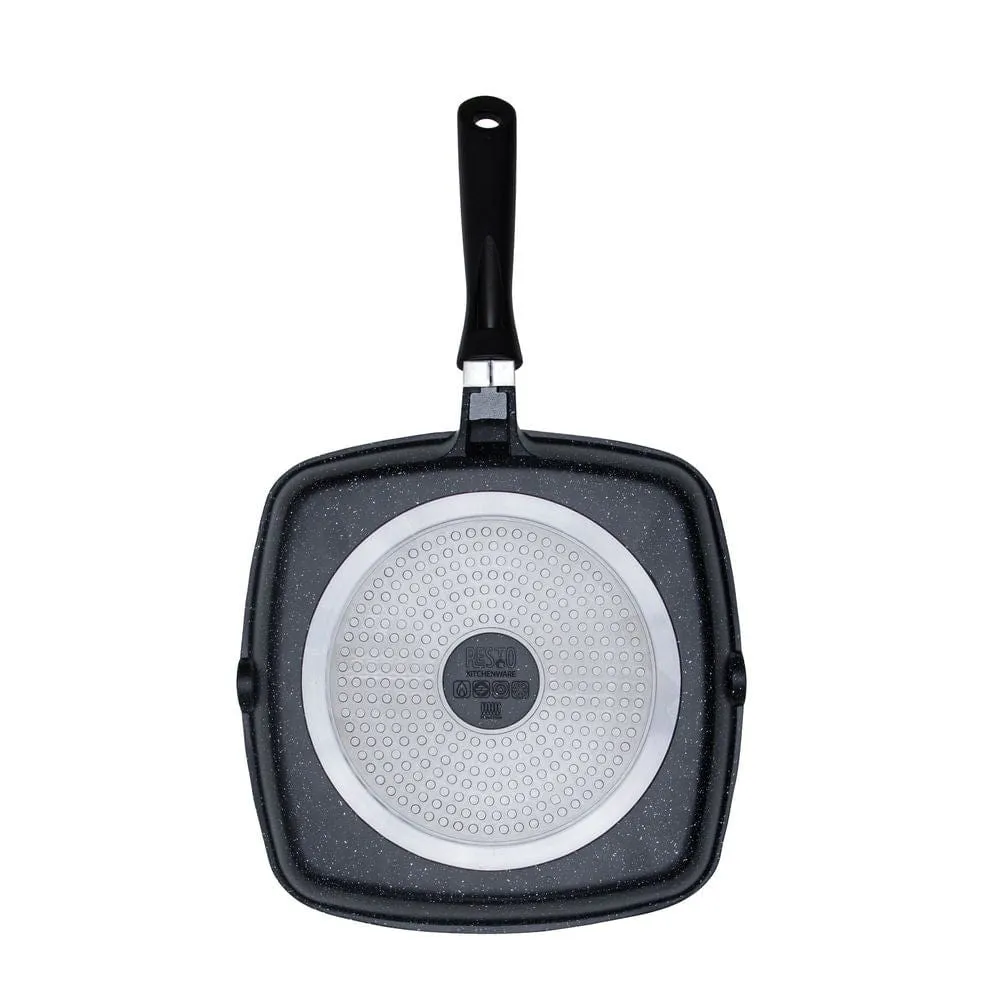 Resto Meridiana Non-Stick Grill Pan 28cm Black