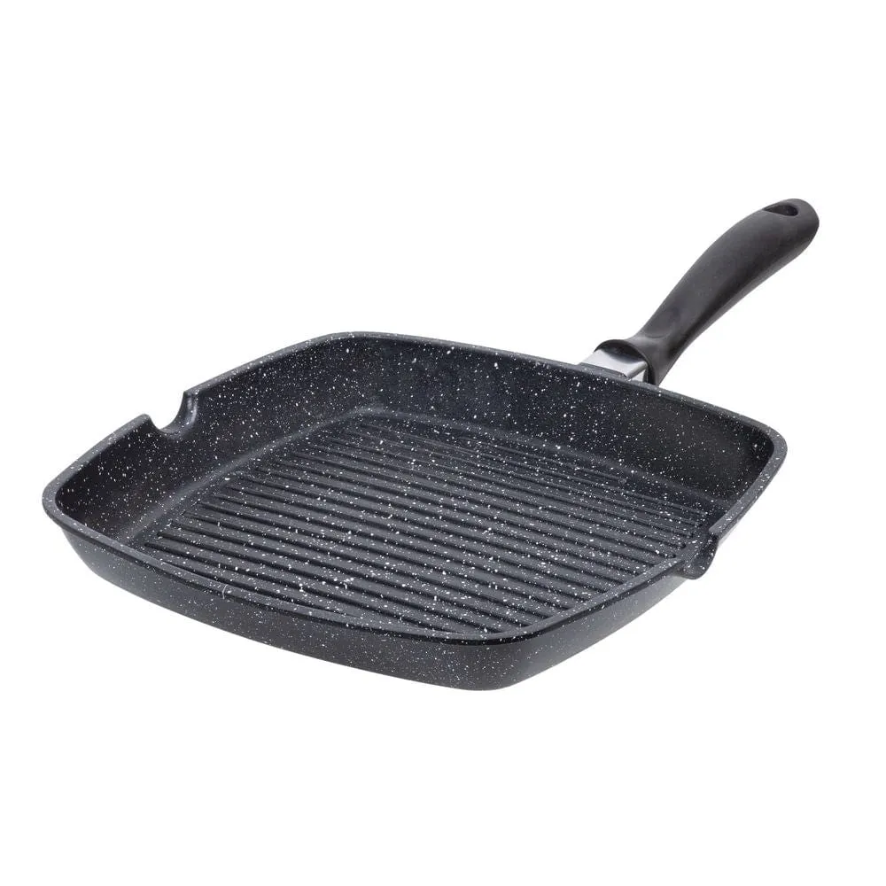 Resto Meridiana Non-Stick Grill Pan 28cm Black