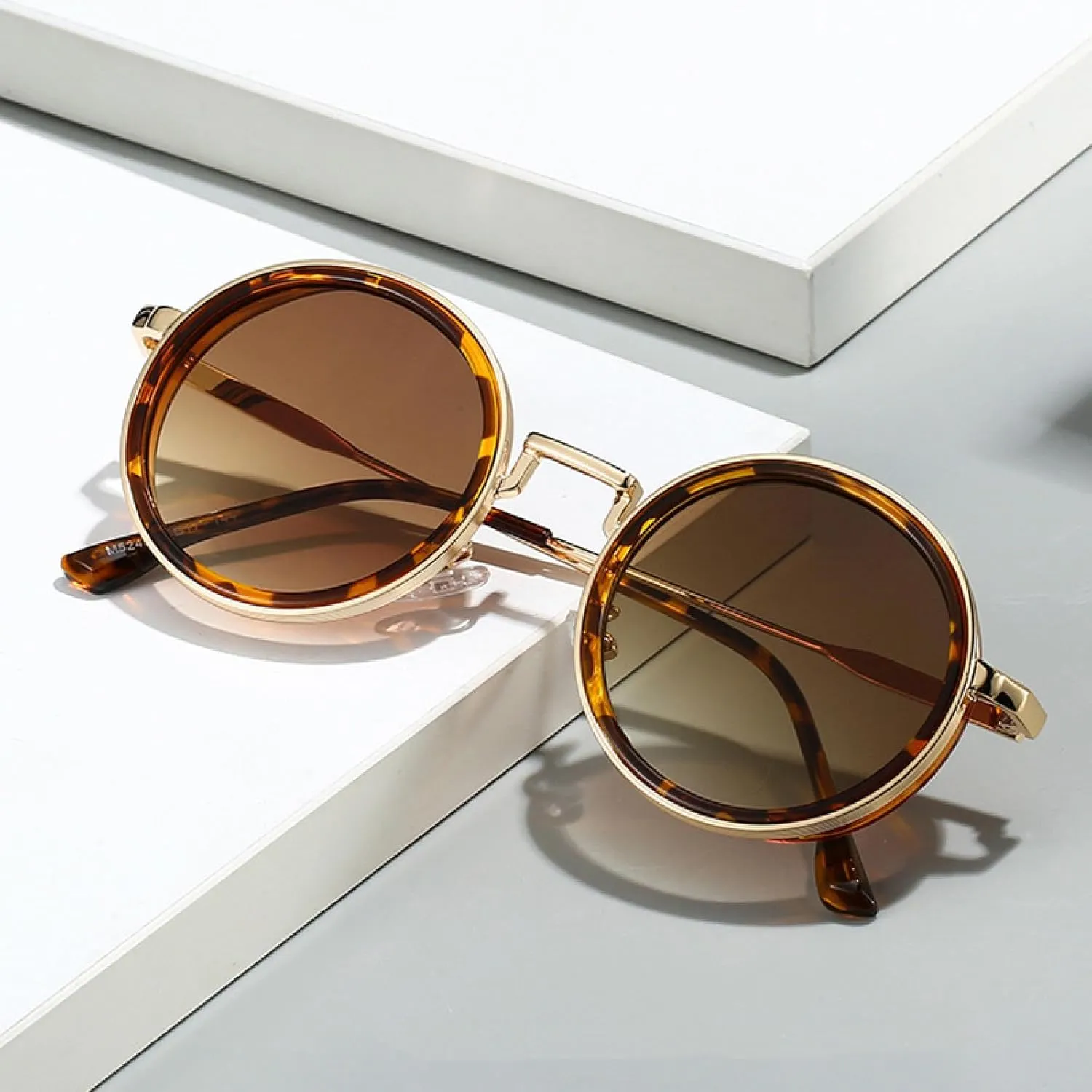 Retro Round Punk Women Sunglasses Fashion Gradient Shades Uv400 Men Sun Glasses