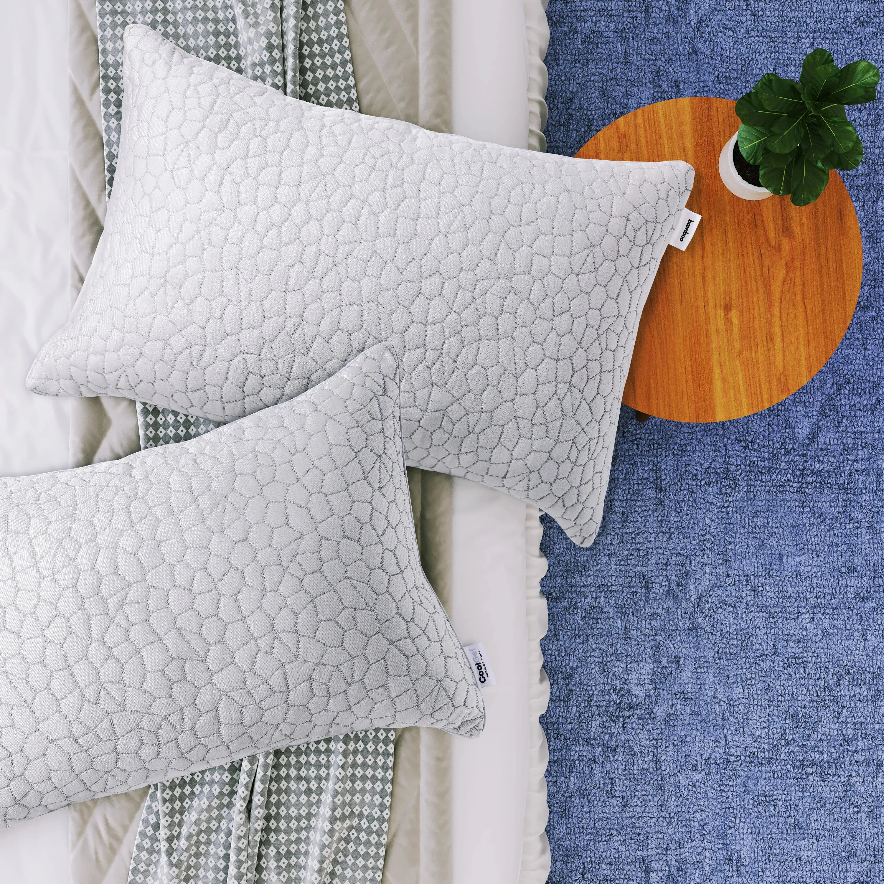 Reversible Shredded Memory Foam Pillow, Supportive and Comfortable
