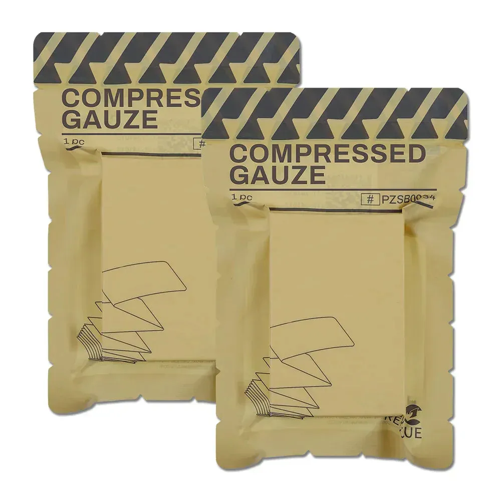 RHINO RESCUE Sterile Compressed Gauze – Emergency First Aid Dressing