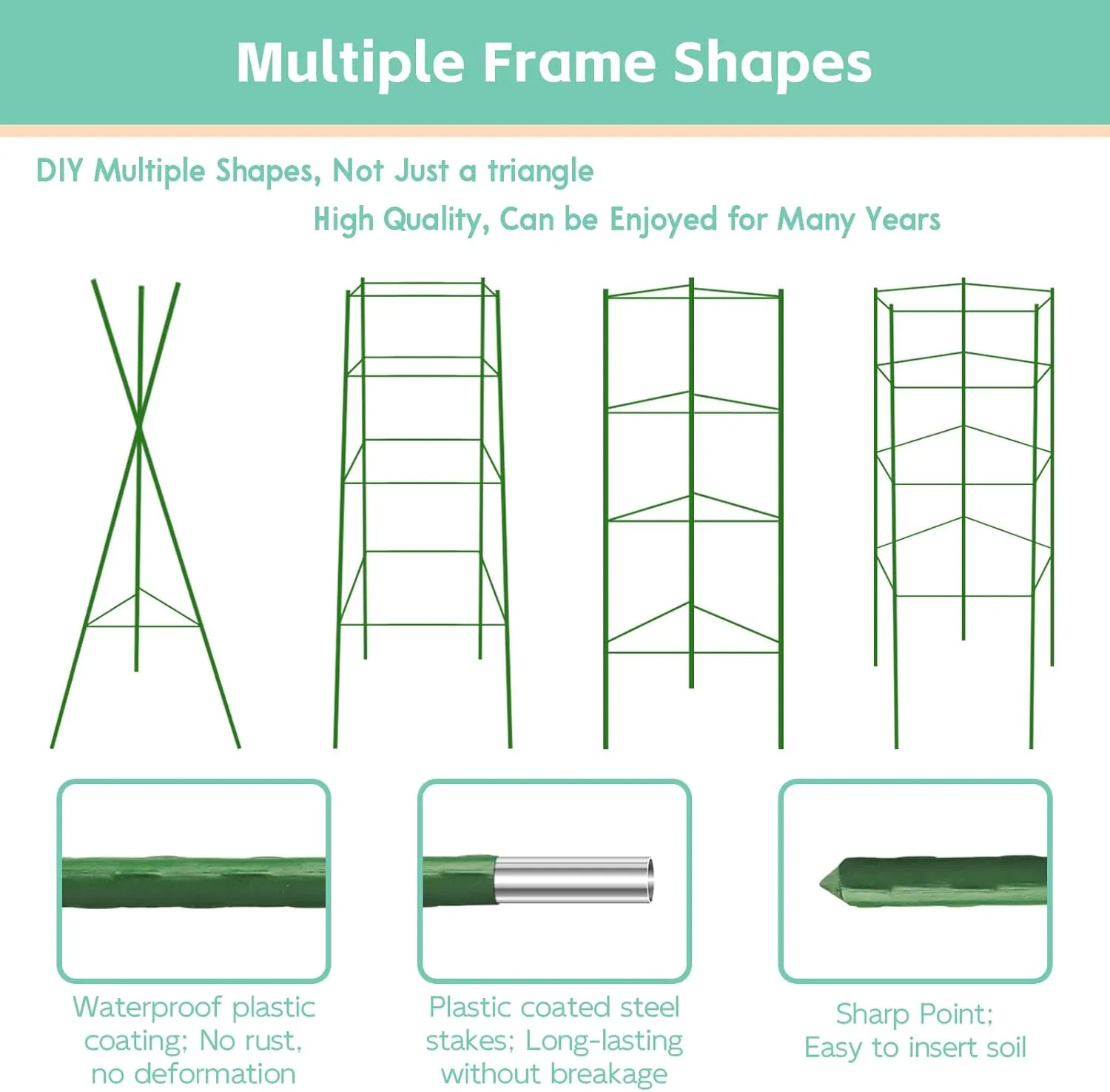 Riare 2 Pack 4 FT Tomato Cages for Garden- 48inches Heavy Duty Garden Stakes, Adjustable Tall Tomato Plant Support Tomato Trellis Cage for Pots, Raised Garden Bed, Climbing Vegetables Plants Flowers