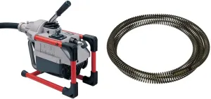 RIDGID 66492 Model K-60SP Compact 120-Volt Sectional Drain Cleaning Machine Kit & 62270 C-8 Sink Sectional Cables, Drain Cleaning Cables, Black