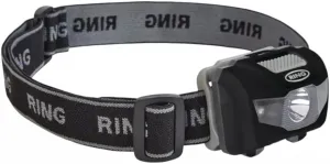 Ring LED Head Torch with 50 Lumen Light Output: Adjustable Straps & Torch for Focus & Comfort, Batteries Included