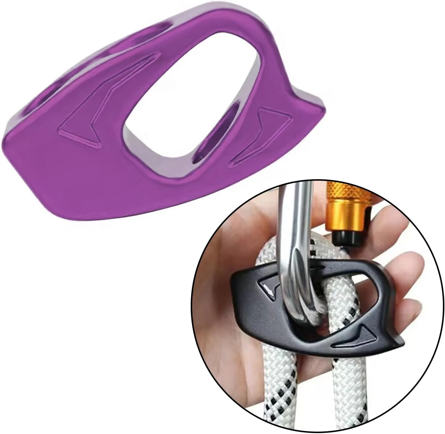 Rock Climbing Arrestor Ascender Fall Protector 8.9kN Rope Clamp Belay Device for 9mm to 12mm Rope Outdoor Tree Arborist