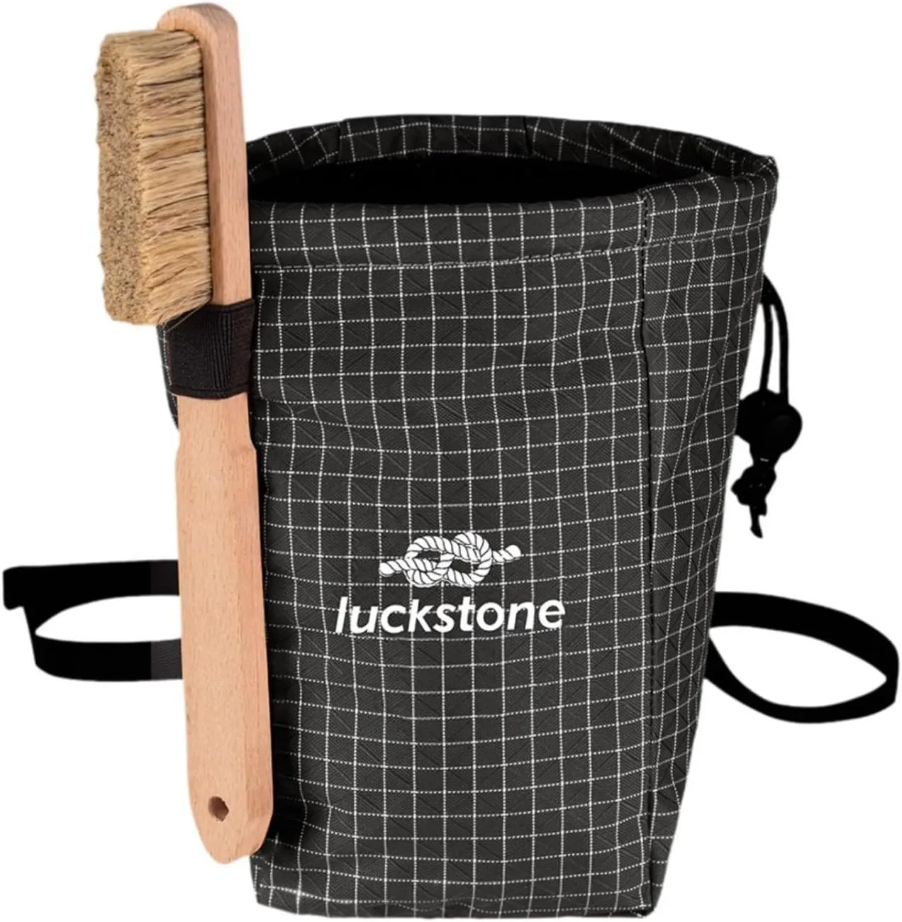 Rock Climbing Chalk Bag Bouldering Chalk Bag Bucket Gym Chalk Bag Multifunctional Gym Pouch Storage Bag with Brush and Adjustable Belt for Climbing, Cross Fit, Weight Lifting