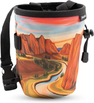 Rock Climbing Chalk Bag | for Outdoor, Gym, & Bouldering | Adjustable Waist Belt, Durable Drawstring Closure, & Zippered Pocket