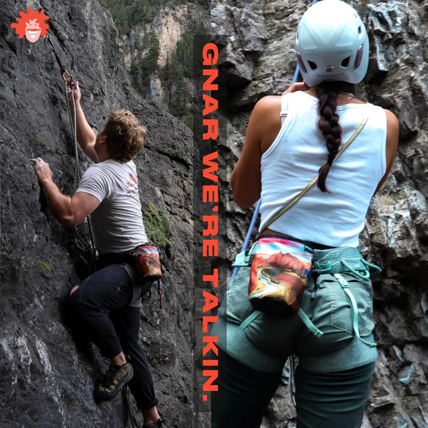 Rock Climbing Chalk Bag | for Outdoor, Gym, & Bouldering | Adjustable Waist Belt, Durable Drawstring Closure, & Zippered Pocket