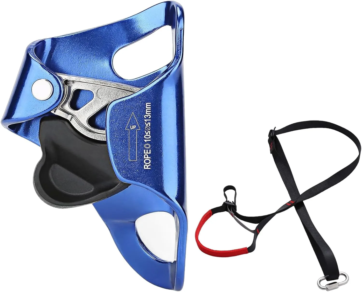 Rock Climbing Chest Ascender Climbing Mountaineering Tree Arborist Climbing Rappelling Equip, Adjustable Climbing Ascender Sling Foot Loop Ascender Webbing Sling for Outdoor