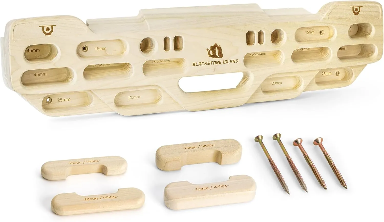 Rock Climbing Hangboard,Fingerboard to Practice Finger Strength,Climbers Home Fitness Pull-up Board,Hangboard Holds in Wood for Rock Climbing