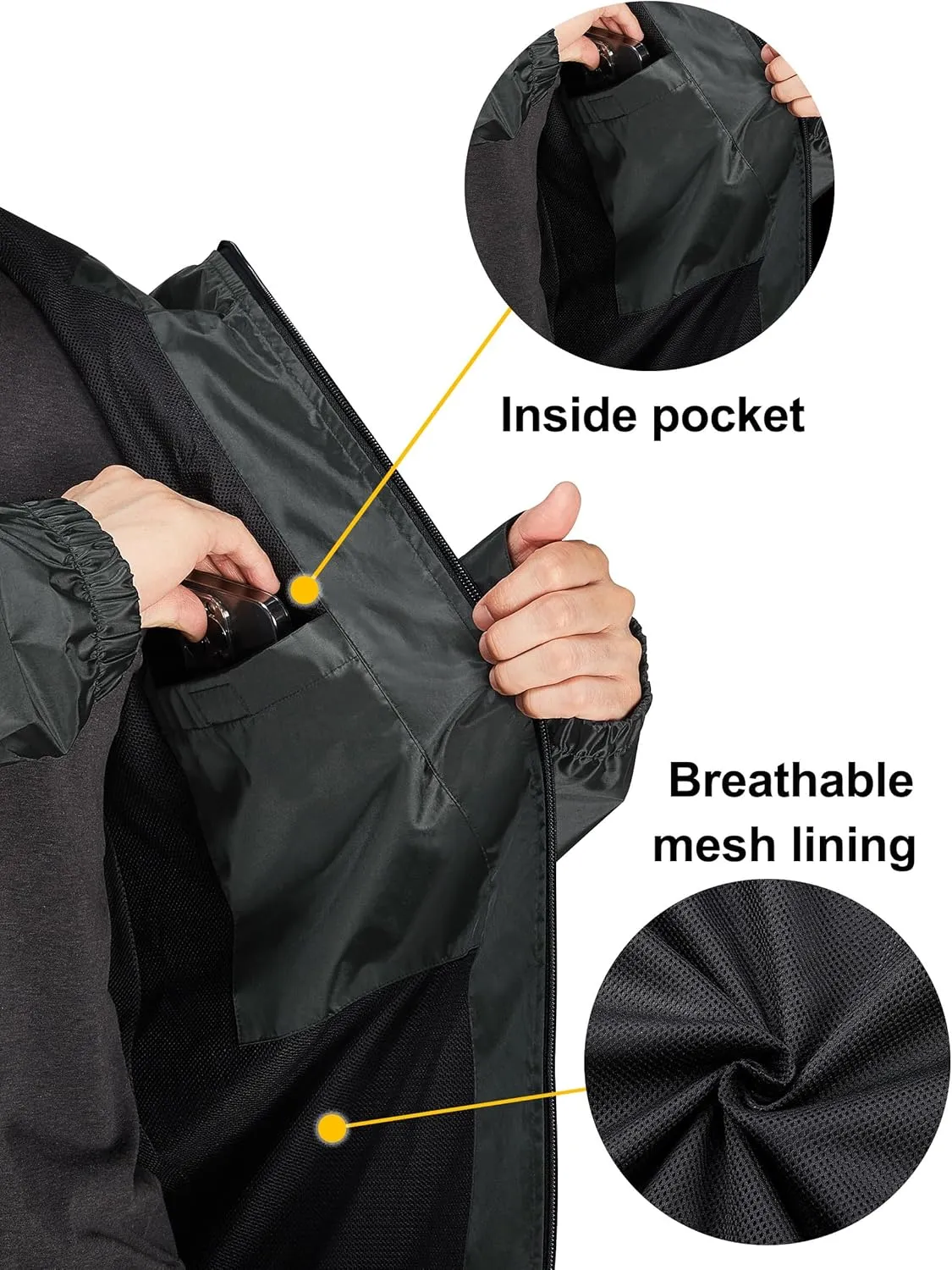 Rodeel Waterproof Jacket and Overalls Set Waterproof Rain Jacket Bid Suit Ultimate Protection for Outdoor Adventures