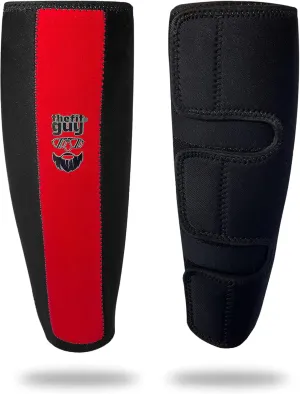 Rope Climbing Shin Guards | 7mm Padded Front Protection | Absorbs Rope Burns & Box Jump Impact | Quick On & Off | for Rope Climbs, Box Jumps, Cross-Training & Functional Training