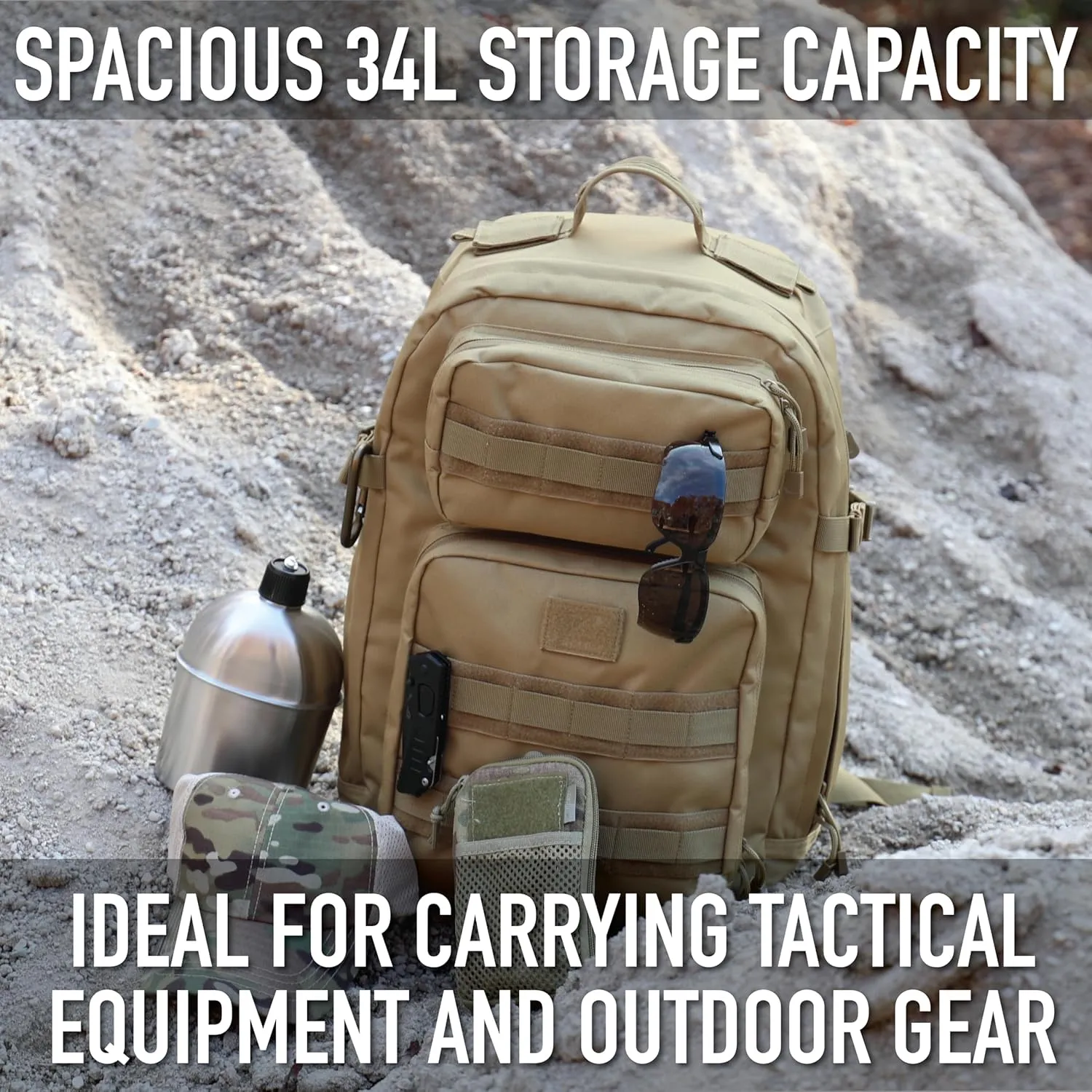 Rothco Fast Mover Tactical Backpack, Coyote Brown