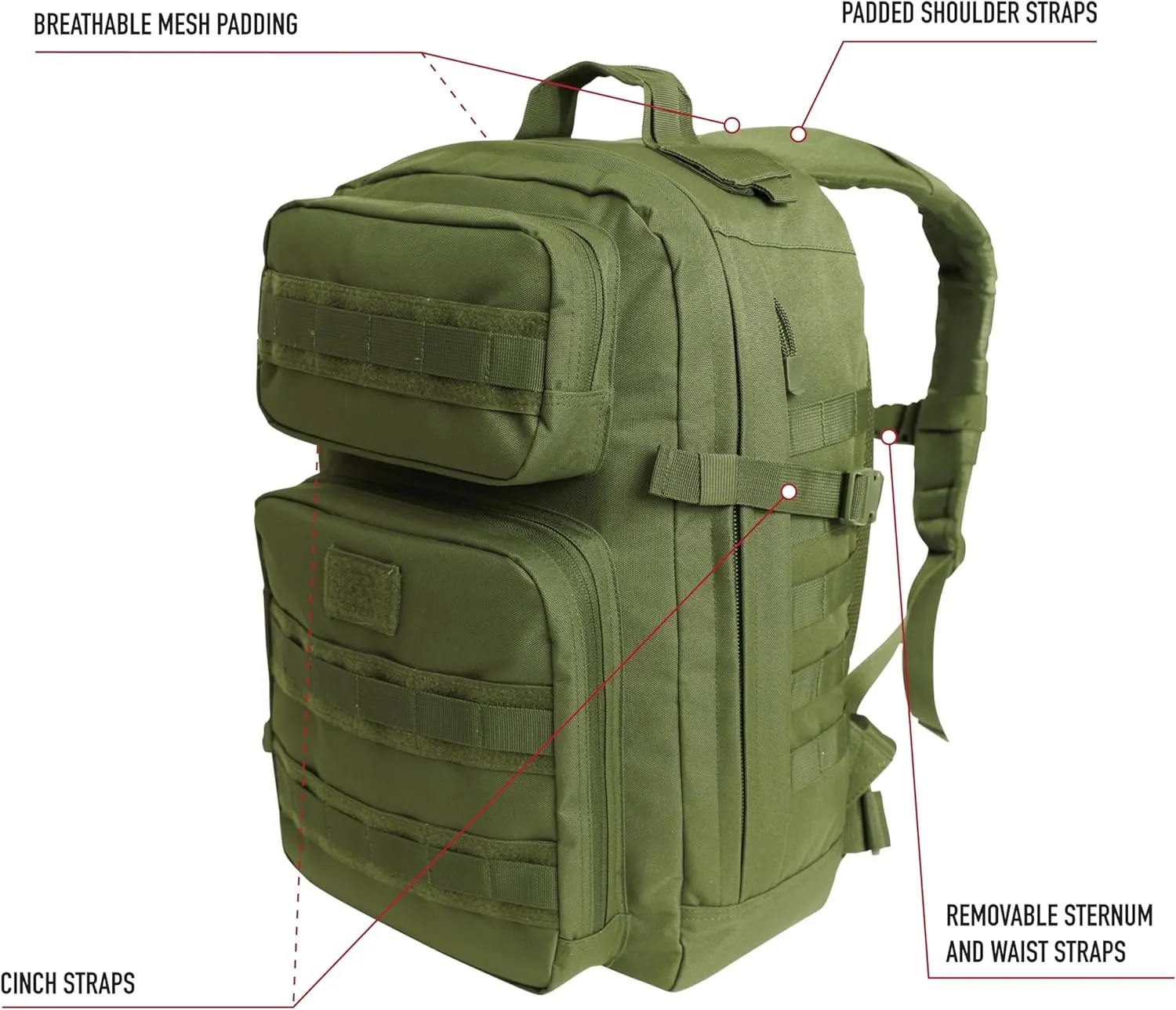 Rothco Fast Mover Tactical Backpack, Coyote Brown