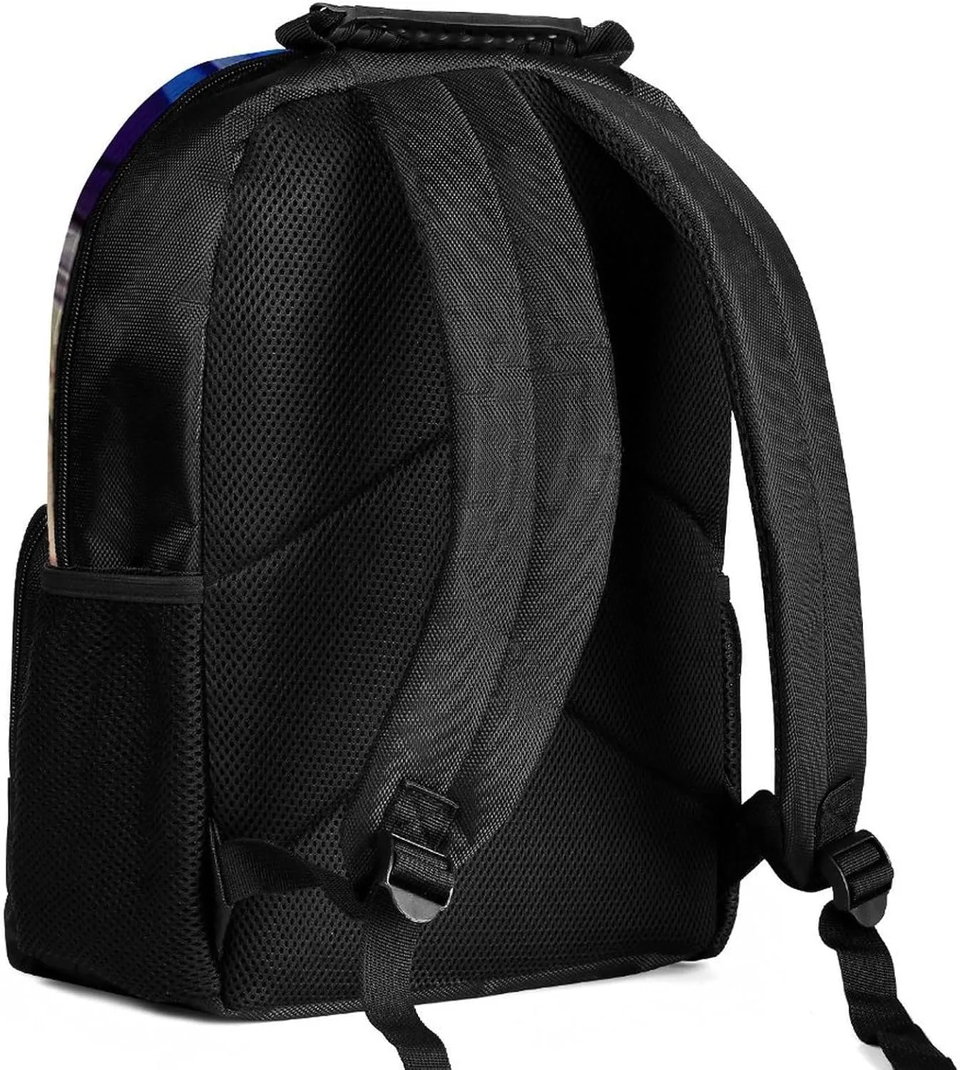 Rucksack Anti-Theft Multipurpose Large Capacity Carry On Bag - Blue Feather Owls Paintings Travel Hiking Bag & Day Pack With Side Pockets