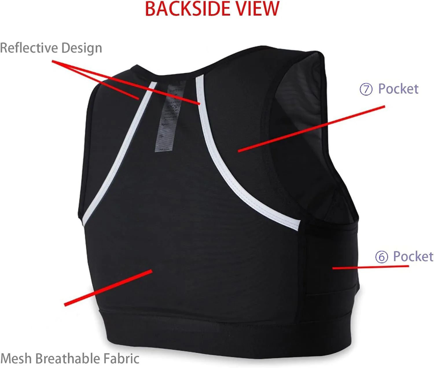 Running Vest for Men Women,Lightweight Breathable Backpack,Reflective Hydration Vest Bag