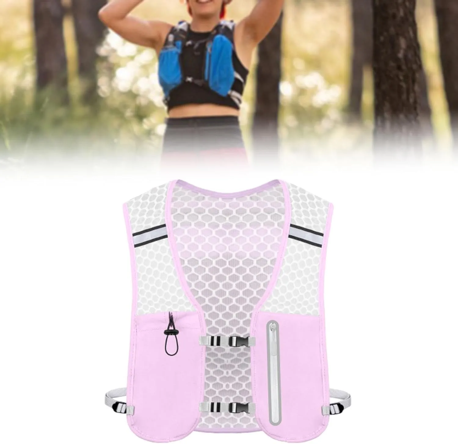 Running Vest Pack for Women Men Sturdy 2 L Phone Holder Large Capacity Hydration Backpack Water Backpack for Hiking Camping