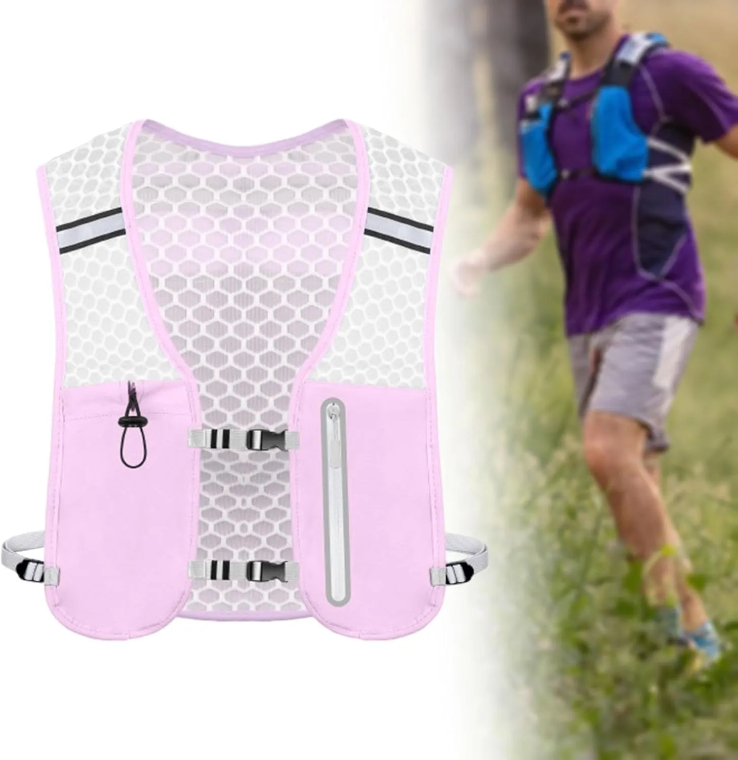 Running Vest Pack for Women Men Sturdy 2 L Phone Holder Large Capacity Hydration Backpack Water Backpack for Hiking Camping