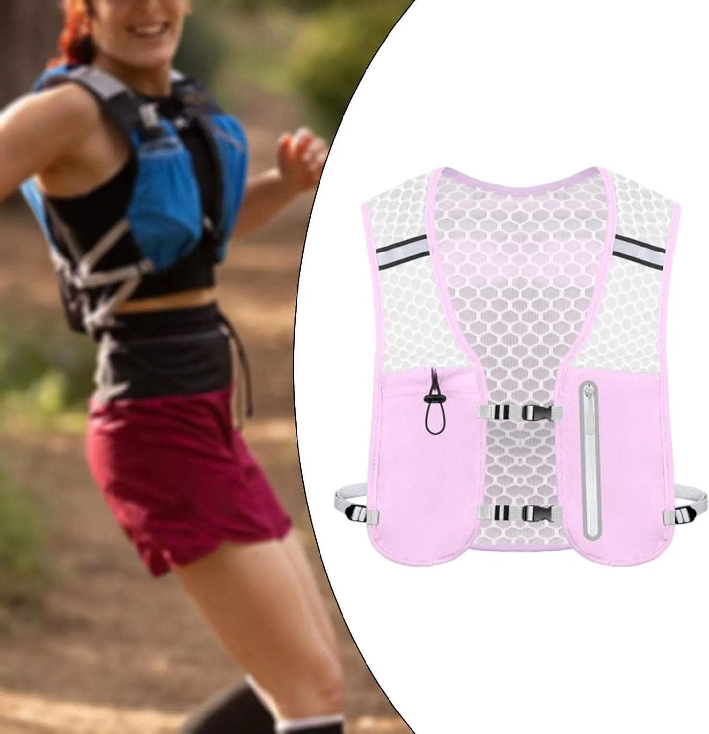 Running Vest Pack for Women Men Sturdy 2 L Phone Holder Large Capacity Hydration Backpack Water Backpack for Hiking Camping