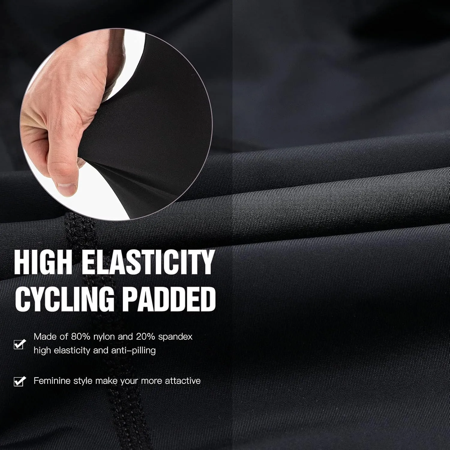Santic Women's Cycling Pants High Waist 4D Padded Capris 7/8 Bike Bicycle Tights