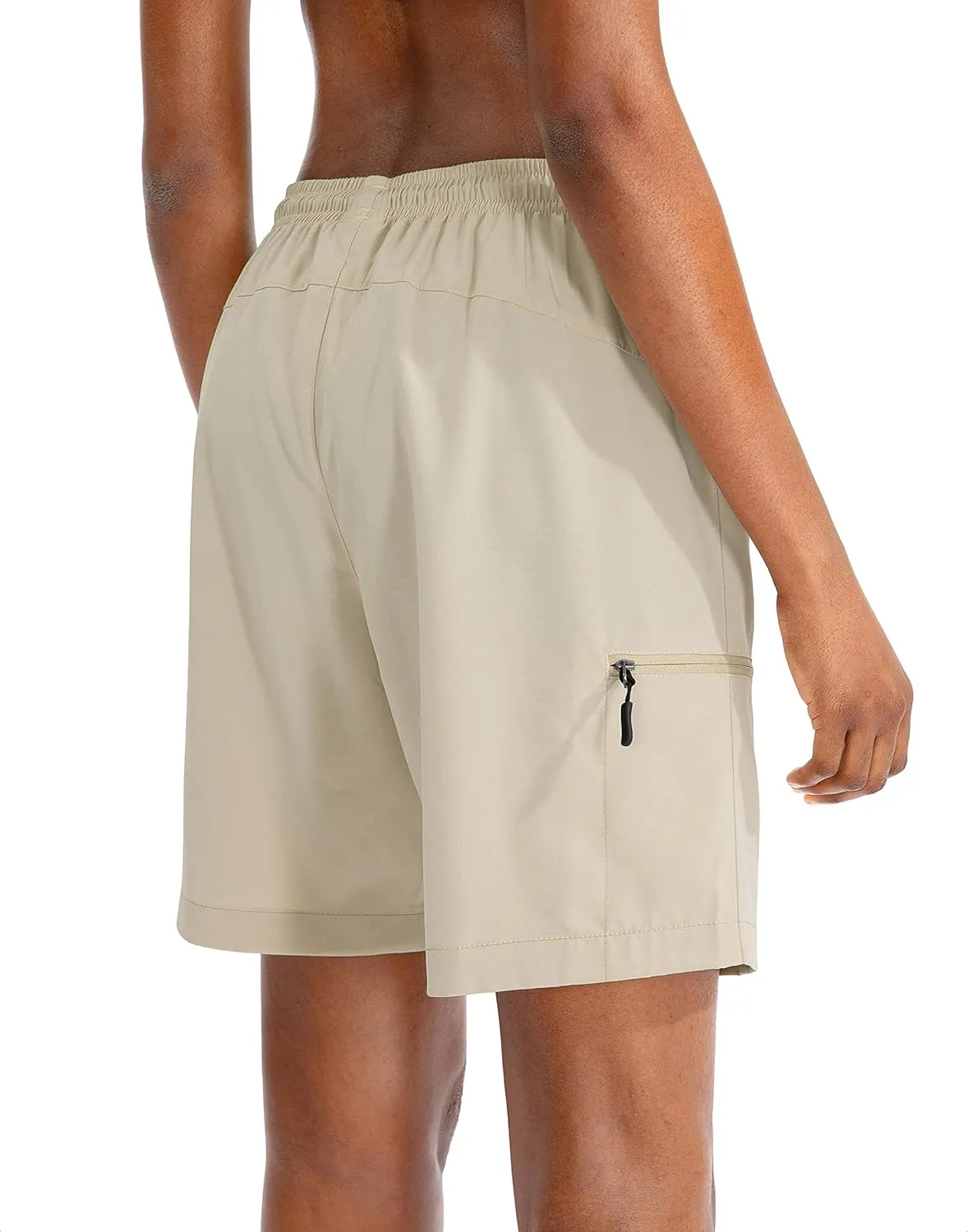 SANTINY Women's 5''/ 7''/9'' Hiking Cargo Shorts Quick Dry Lightweight Summer Shorts for Women Athletic Golf Zipper Pockets