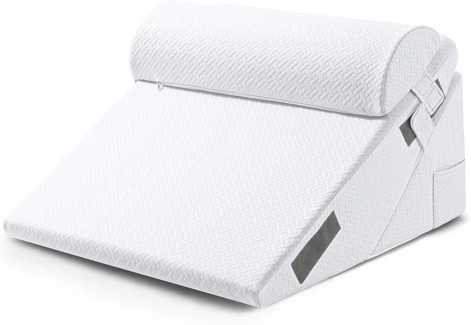 Sasttie Wedge Pillow Set for After Surgery, Adjustable Orthopedic Bed Wedge Pillow Set for After Surgery, Sleeping, Acid Reflux, Back Pain, and Recovery, White