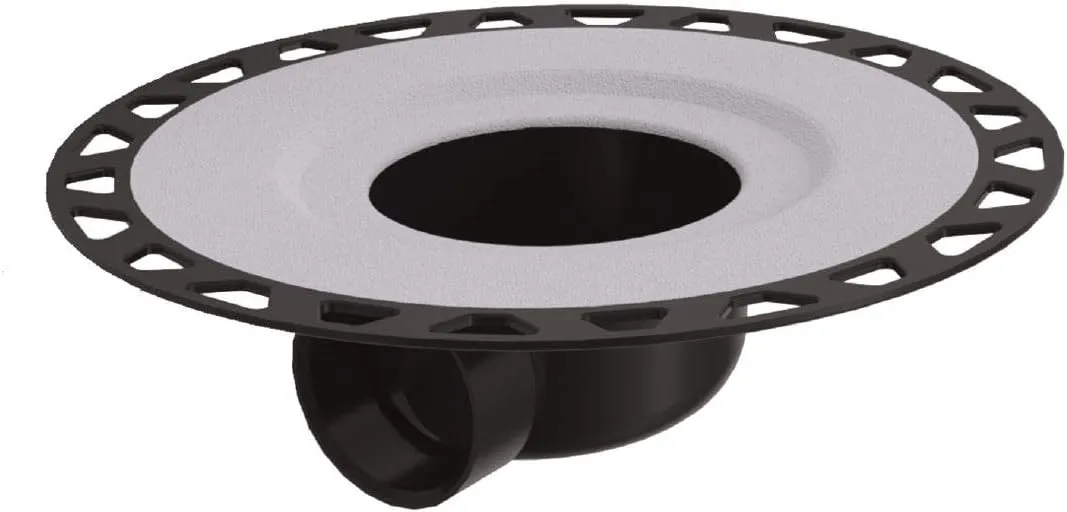 Schluter KERDI-Drain-H Shower Drain Kit with Horizontal ABS Flange   2" Outlet - Integrated Sloped Bonding Flange - KDH2FLKABS