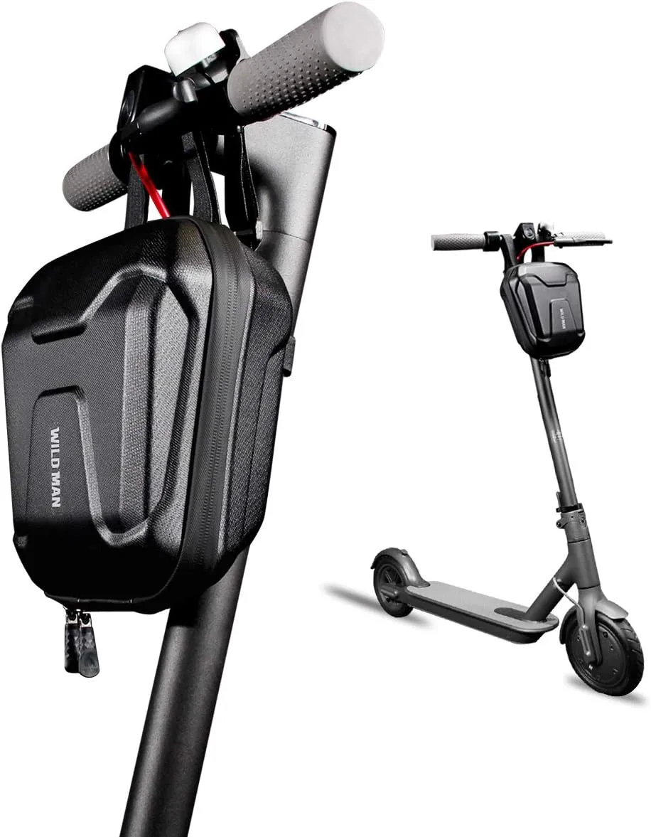 Scooter Storage Bag, Rainproof Electric Scooter Handlebar Bag, Hard Shell Front Bag Fit for Carrying Charger Tools, Repair Tools, 2.5L Large Capacity for Kick Scooters Folding Bikes