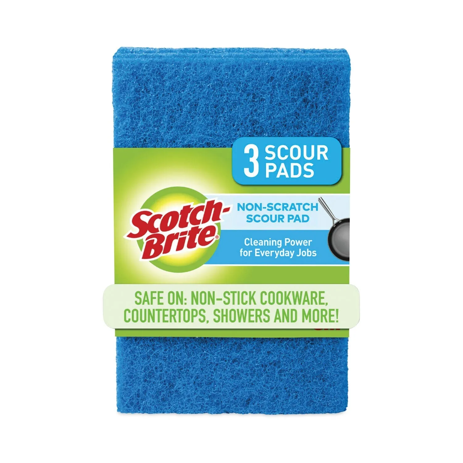 Scotch-Brite® Non-Scratch Scour Pads, Size 3 X 6, Blue, 10/carton