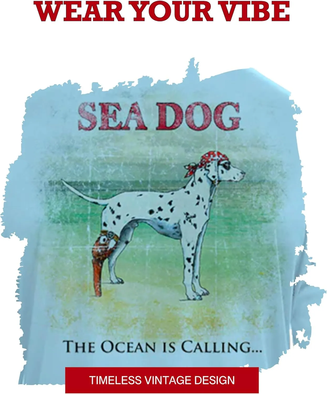 SEA DOG The Ocean is Calling UPF50 UV Sun Protection Long Sleeve Shirt 100% Microfiber Polyester - Designed & Printed in USA