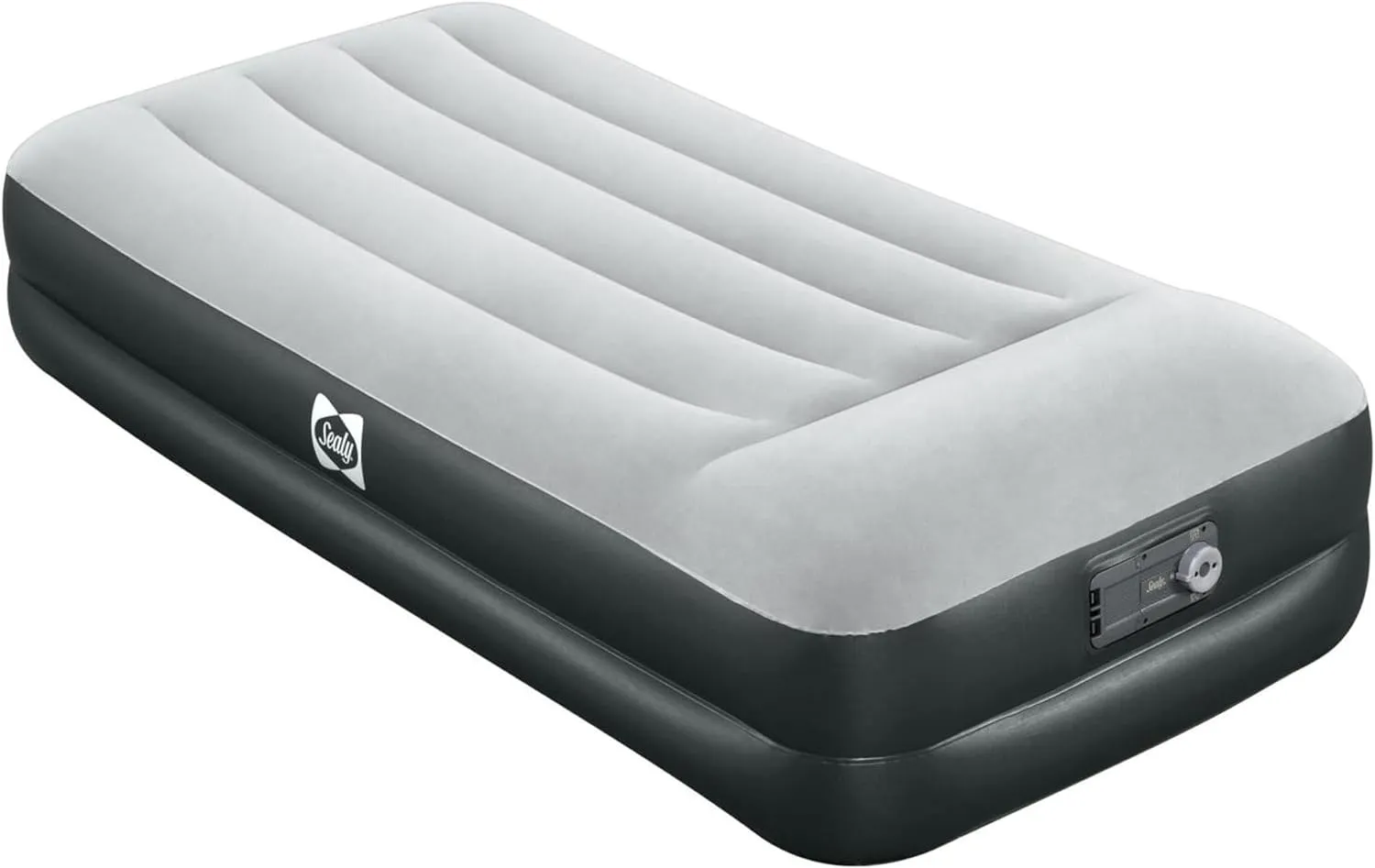 Sealy 2 Pack Tritech 16” Twin Sized Inflatable Air Mattress Bed with Built-in Pump, Storage Bag, and Repair Patch for Indoor and Outdoor Use