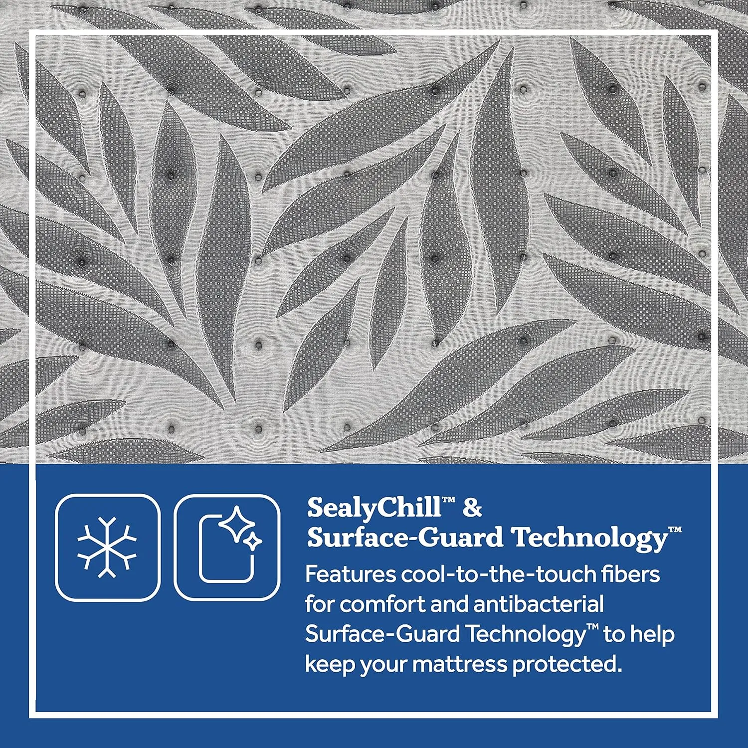 Sealy Posturepedic Plus Mattress with Surface-Guard and 9 Foundation, Tight Top 13-Inch Medium, Queen, Grey