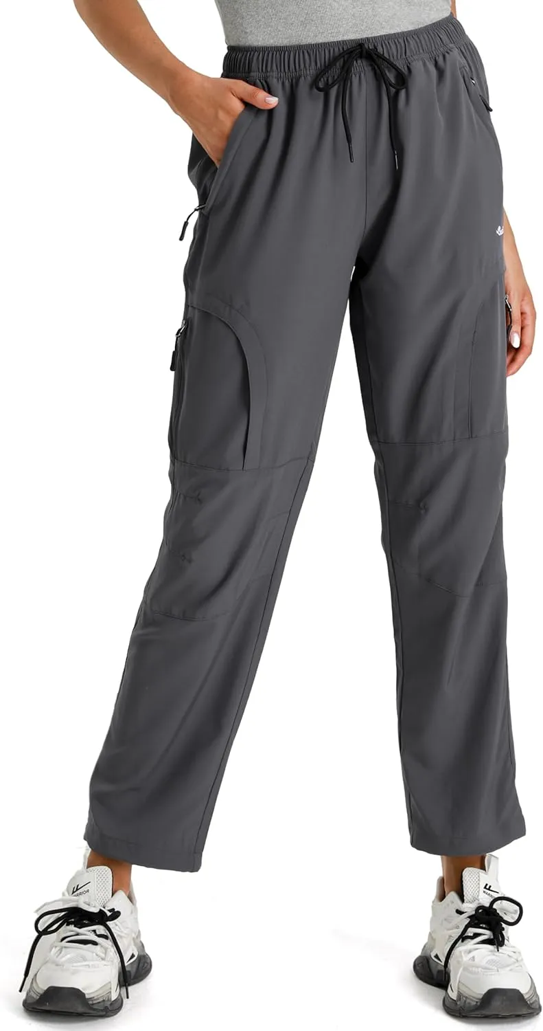 Seamaid Women's Hiking Pants Quick Dry Lightweight Water Resistant Cargo Pants with Zipper Pockets Travel Outdoor