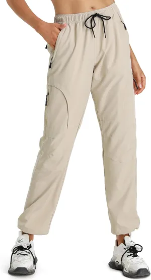 Seamaid Women's Hiking Pants Quick Dry Lightweight Water Resistant Cargo Pants with Zipper Pockets Travel Outdoor