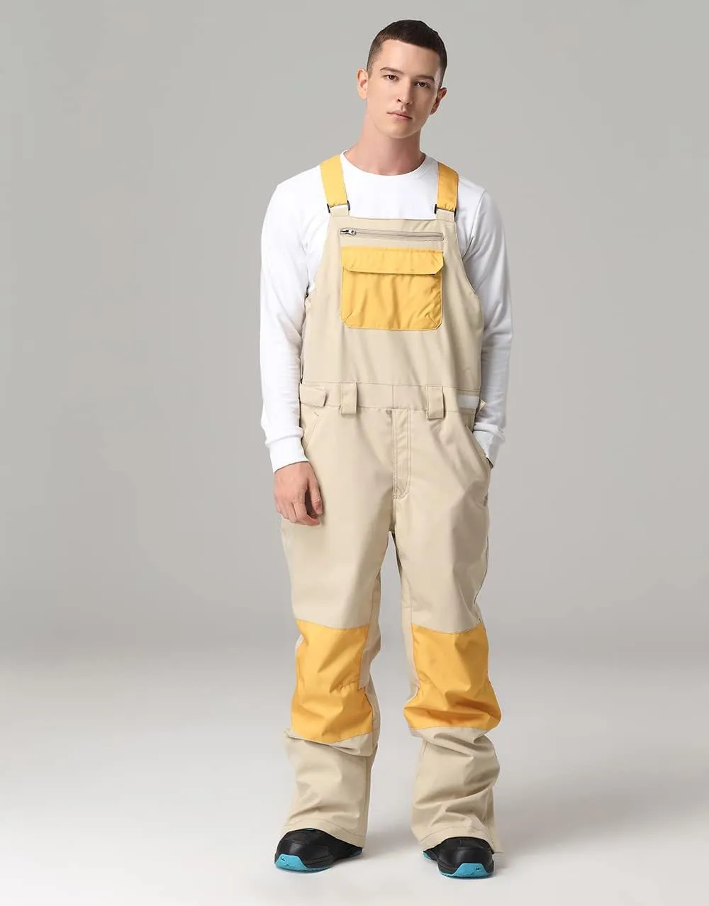 SEARIPE Women and Mens Snow Bibs Adjustable Overalls Pants Wear-resistant Bib Hiking Climbing Insulated Ski Pants