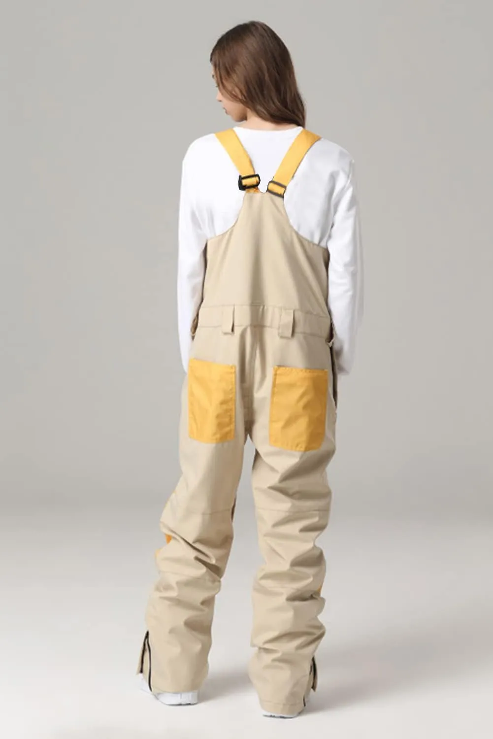SEARIPE Women and Mens Snow Bibs Adjustable Overalls Pants Wear-resistant Bib Hiking Climbing Insulated Ski Pants