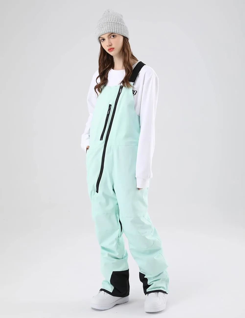 SEARIPE Womens Ski Pants Waterproof Ski Bibs Women Insulated Snow Bibs Adjustable Overalls Ripstop Snowboard Pant