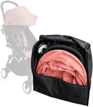 SeedFuture Stroller Storage Bag Black for Babyzen Yoyo, Stroller Accessories and Pram Travel Backpack Large