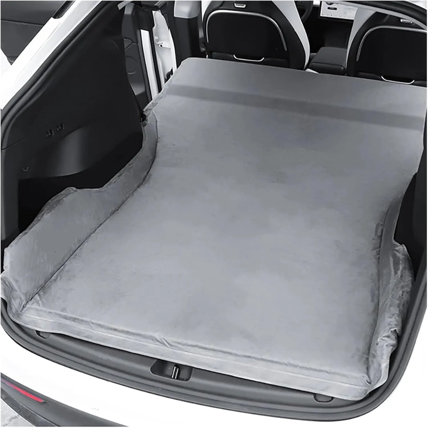 Self-Inflating Air Bed，Compatible for Tesla Model Y Foldable Memory Foam Pad, Portable Car Camping Mattress with Storage Bag Suction Pump(Package A)