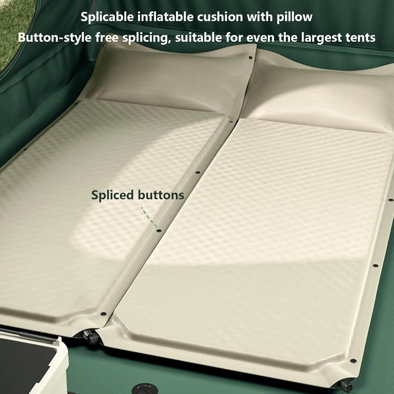Self-Inflating Sleeping Pad for Camping 1.2" Thick Camping Inflatable Mattress Pad with Built in Pillow Expandable Inflatable Camping Mat for Car Camping Backpacking Hiking Camping Mat